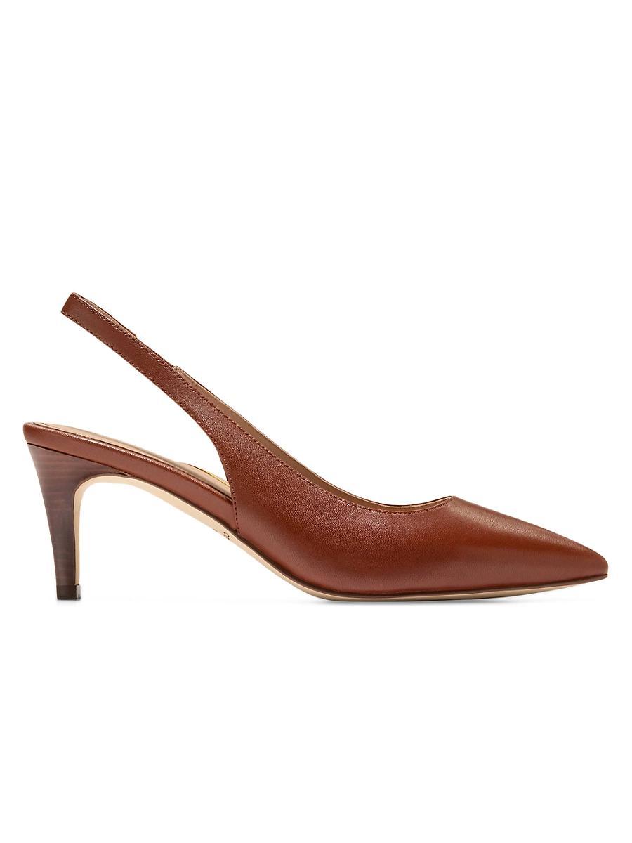 Womens Vandam 65MM Leather Slingback Pumps Product Image