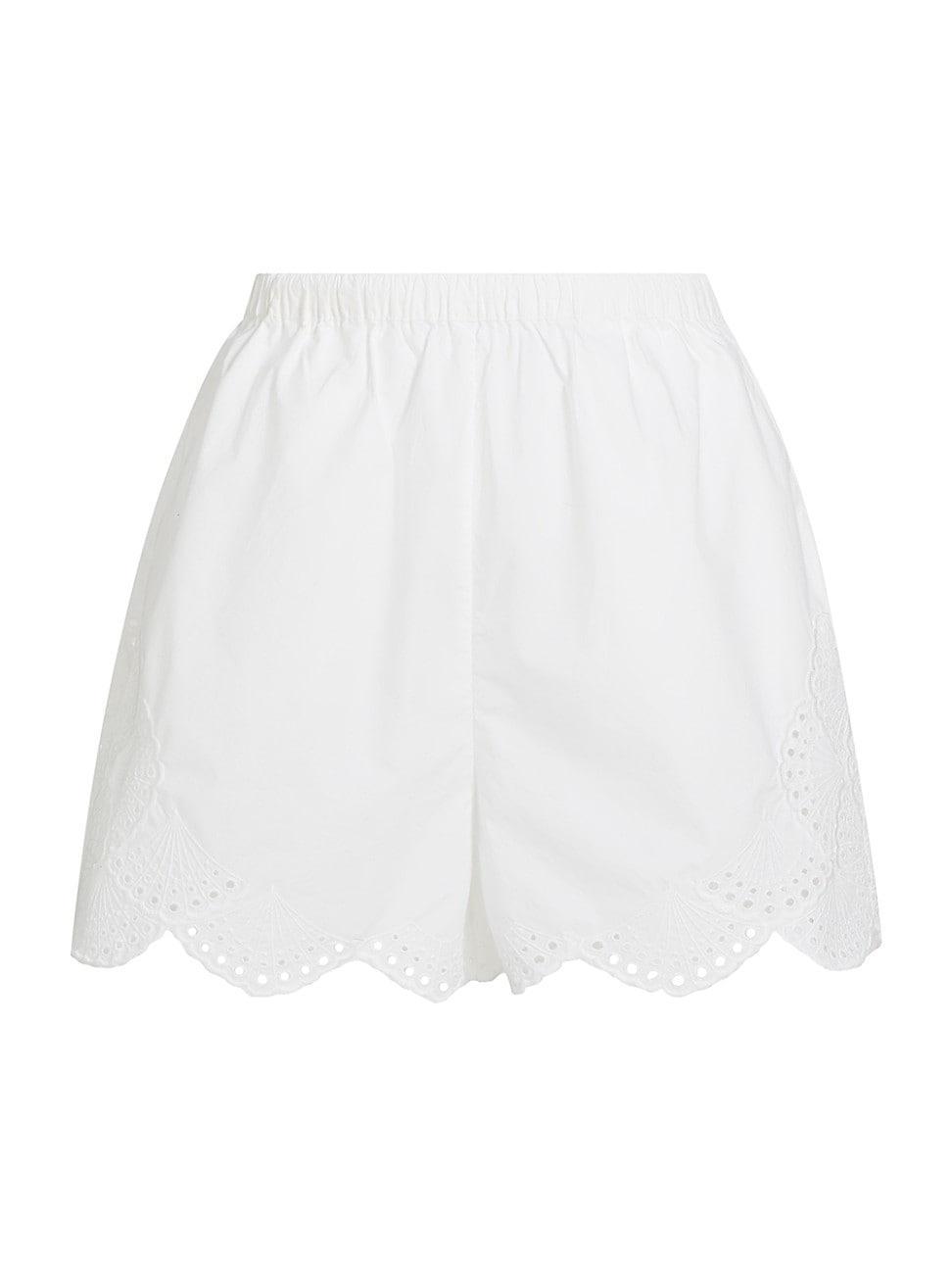 Womens Aurora Eyelet Cotton Shorts Product Image