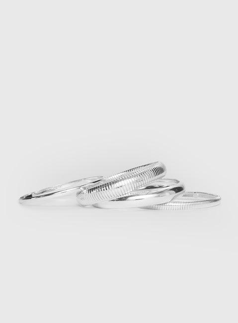 Dapperton Bangle Set Silver Product Image