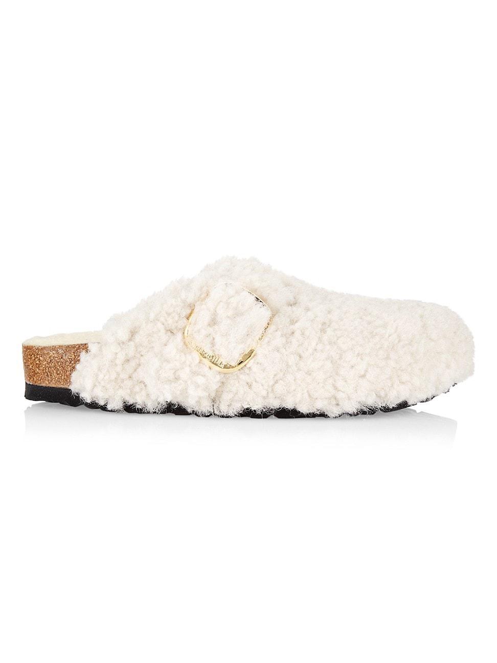 Birkenstock Womens Boston Big Buckle Teddy Shearling Clogs Product Image