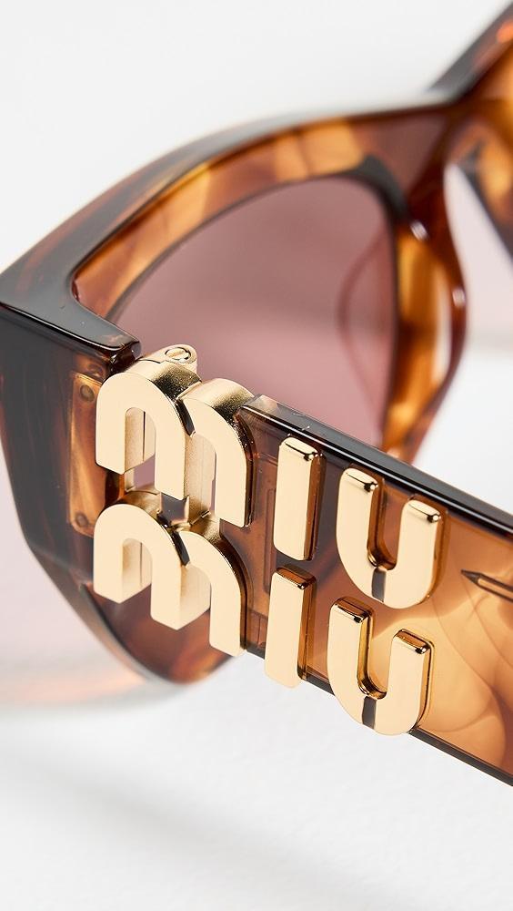 Miu Miu 09WS Rectangular Sunglasses | Shopbop Product Image