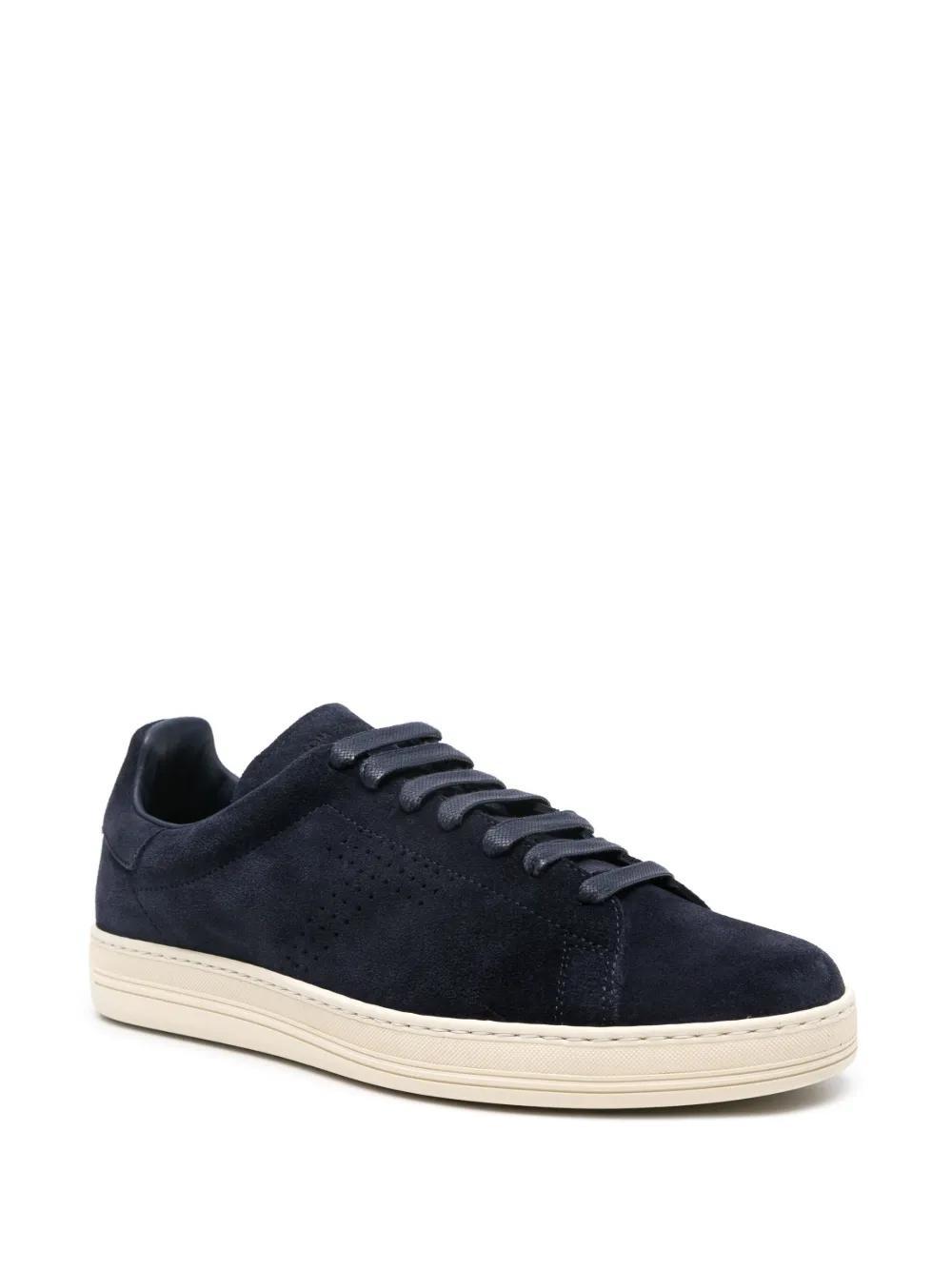 TOM FORD Warwick Suede Sneakers In Blue Product Image