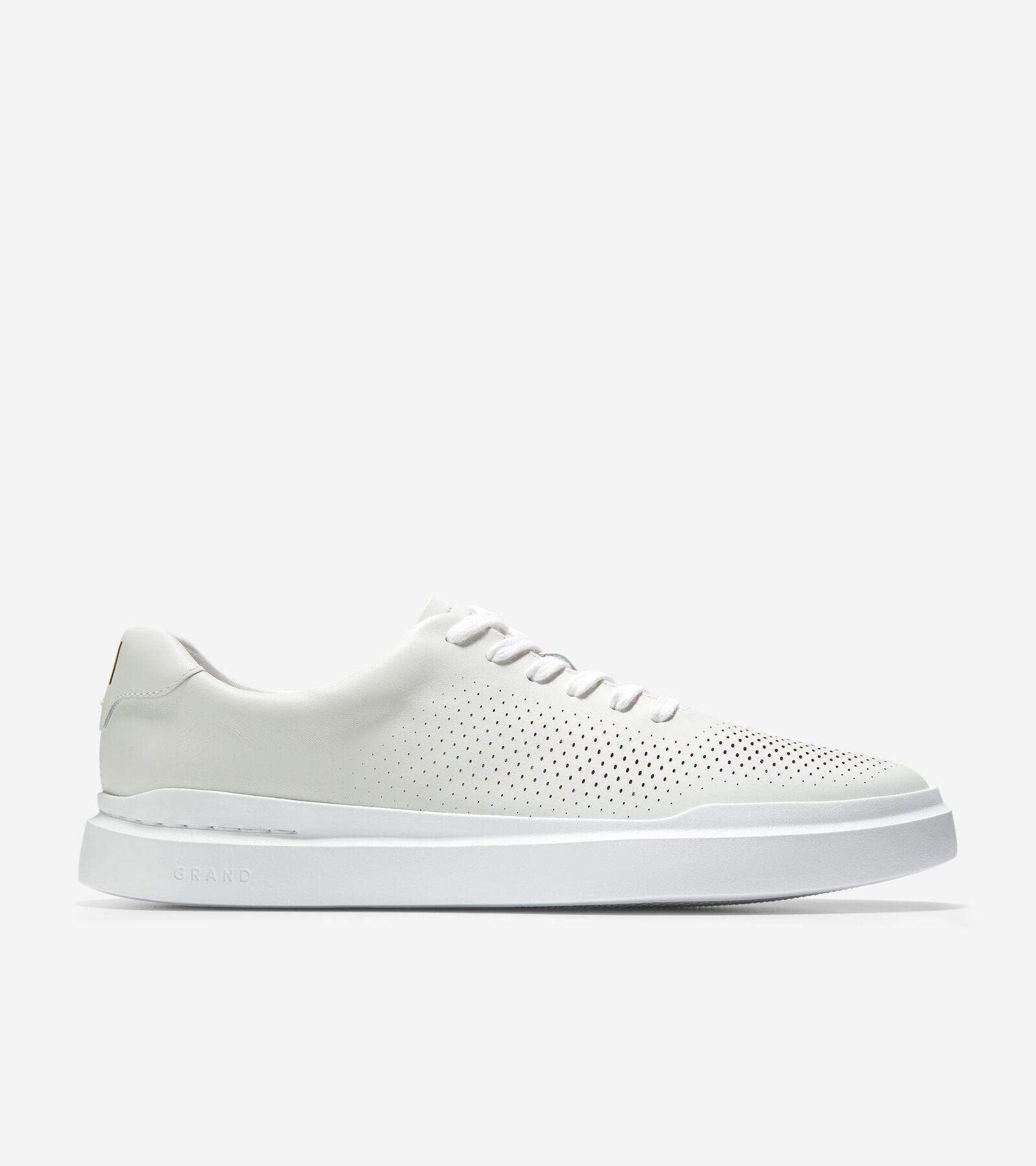 Cole Haan Mens Grandpr Rally Laser Cut Sneaker - White Size 9 Product Image