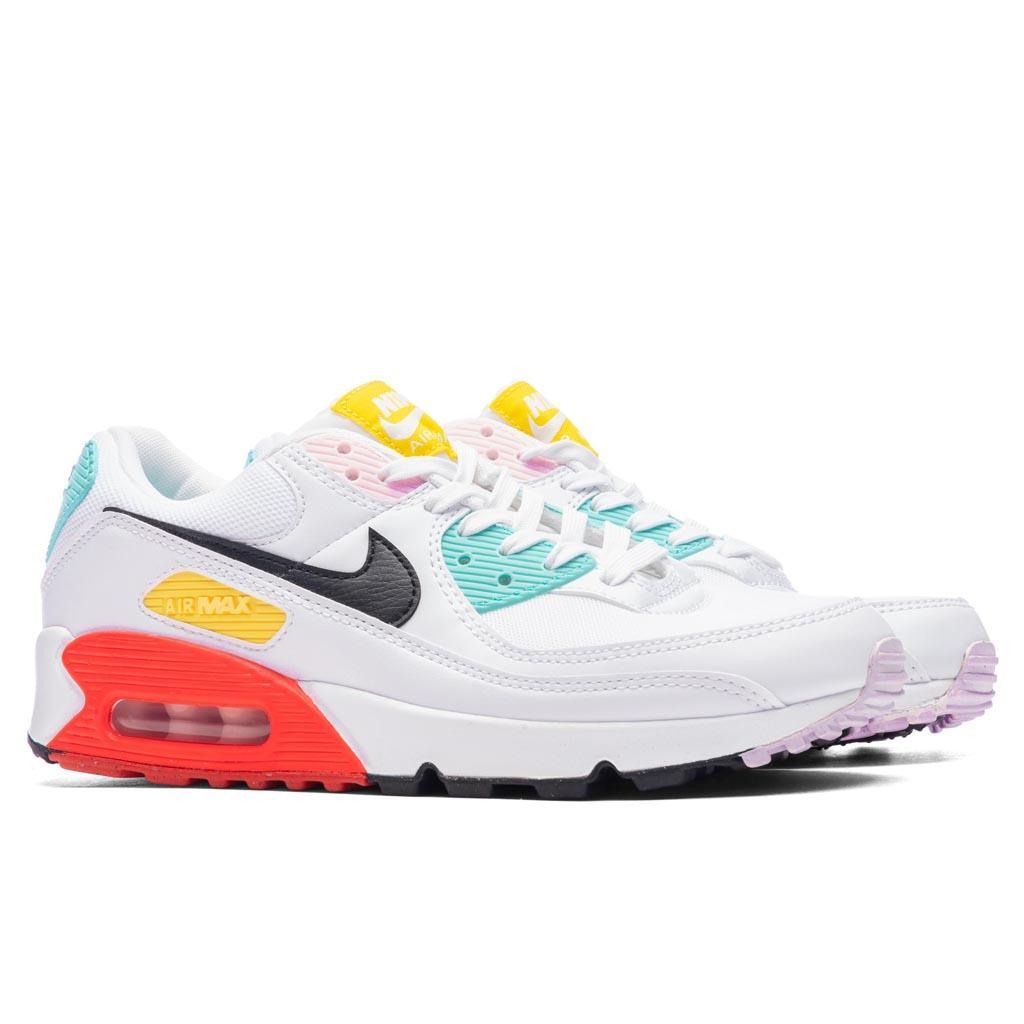 Women's Air Max 90 NN - White/Black/Pink Foam/Bright Crimson Female Product Image