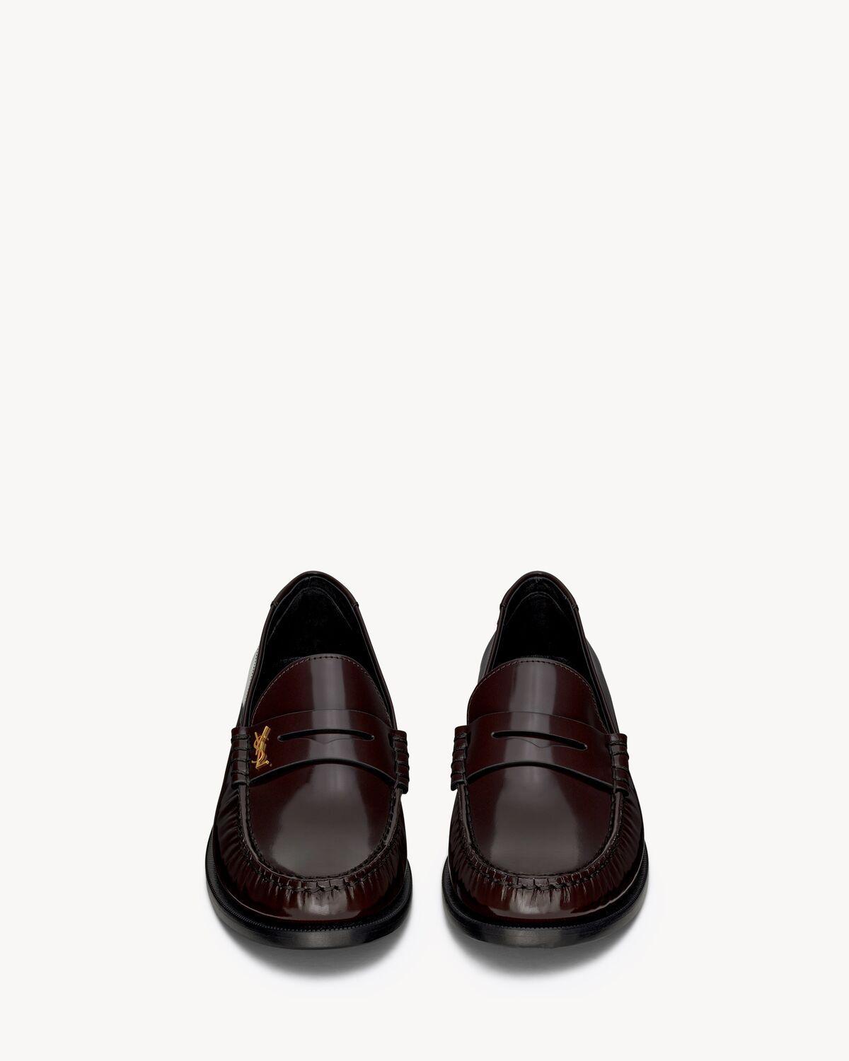 LE LOAFER penny slippers in glazed leather | Saint Laurent | YSL.com Product Image