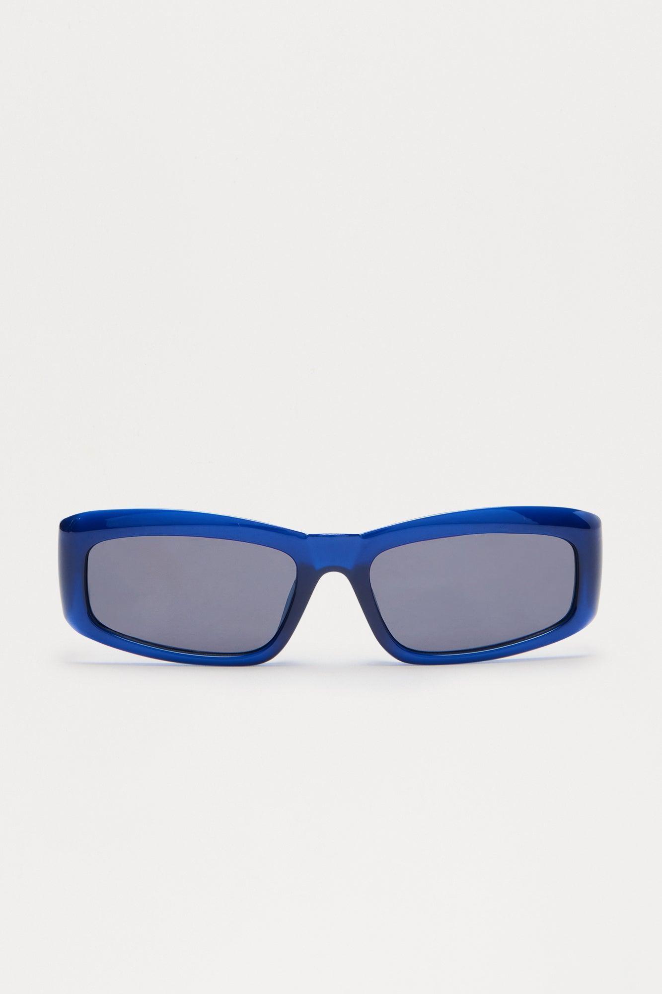 Top Down Square Sunglasses - Blue Female Product Image