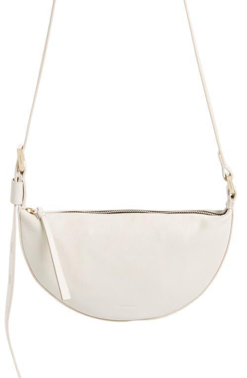 Womens Halfmoon Leather Crossbody Bag Product Image