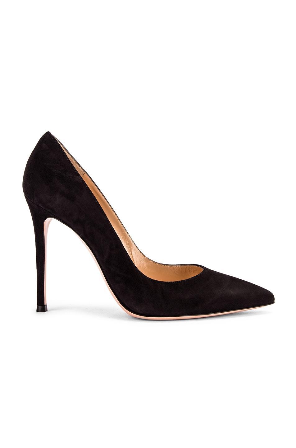 Gianvito Rossi Suede Gianvito Heels in Neutral Product Image