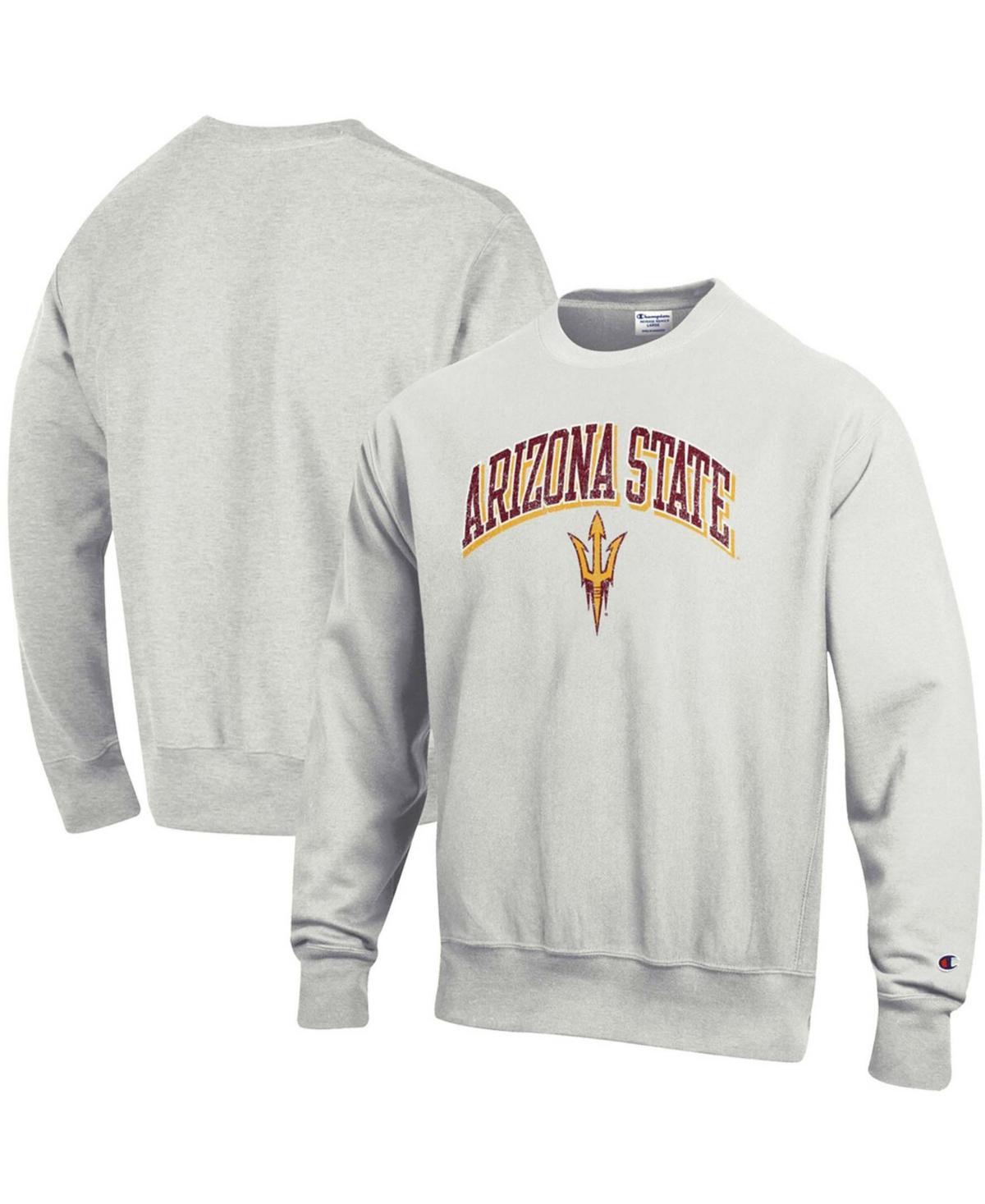 Mens Champion Gray Arizona State Sun Devils Arch Over Logo Reverse Weave Pullover Sweatshirt Product Image