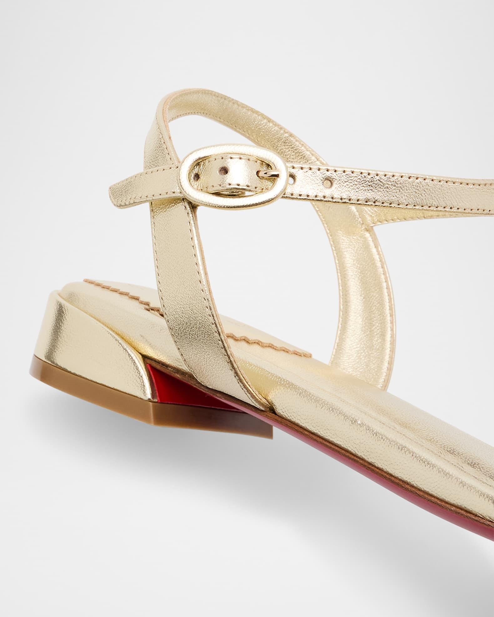 Sweet Jane Red Sole Metallic Sandals Product Image