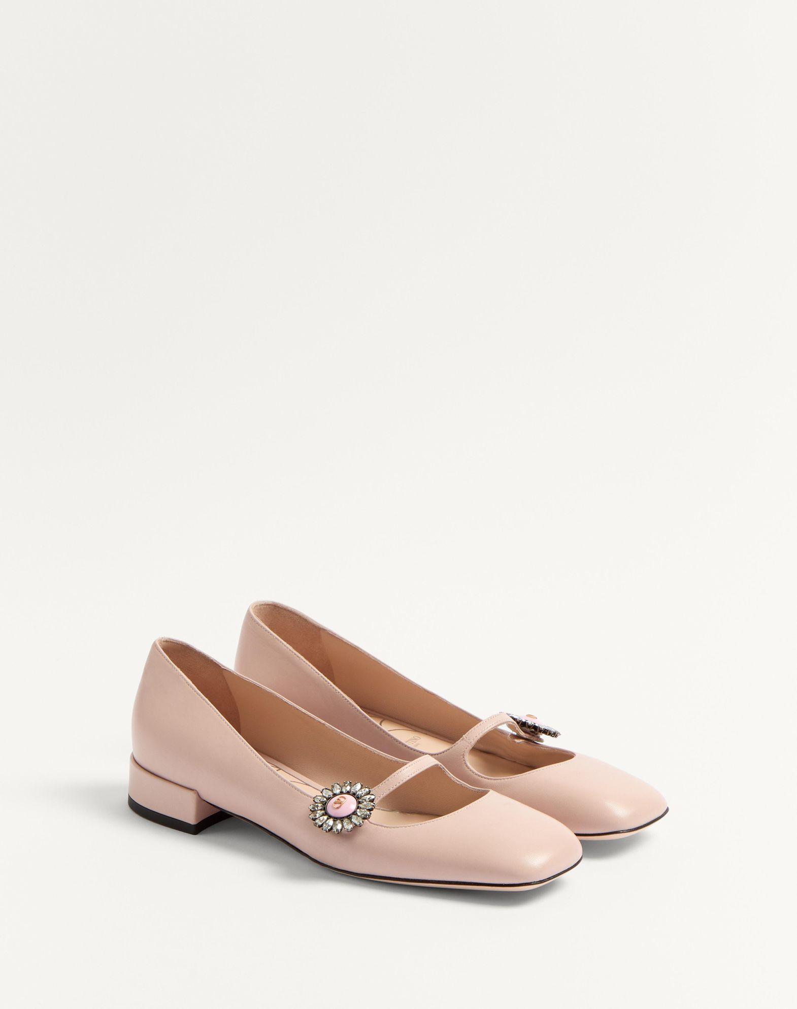 Mary-Jane Preshoes Ballerina In Kidskin With Jewel Button 20Mm Product Image