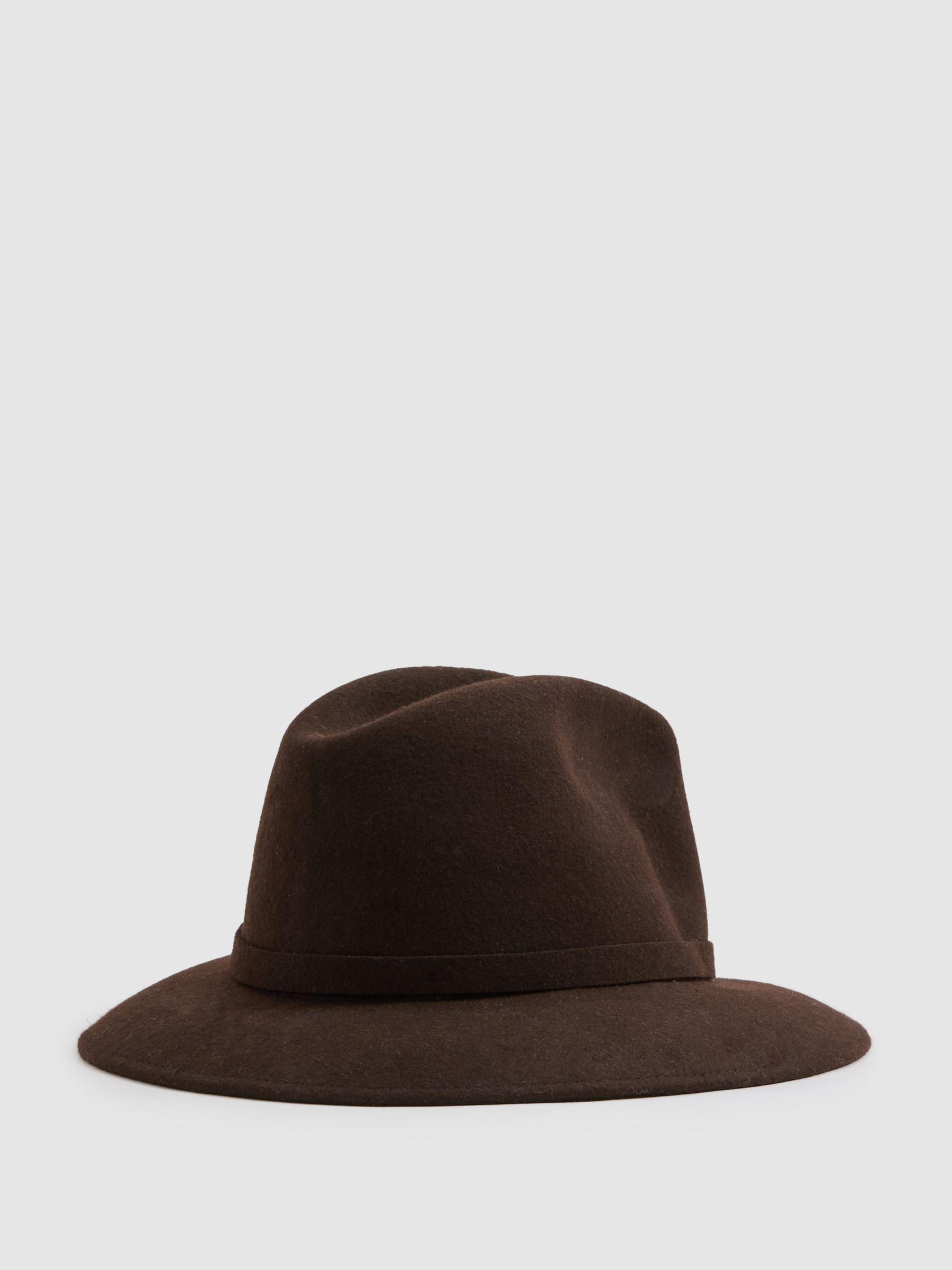 Wool Fedora in Chocolate Product Image