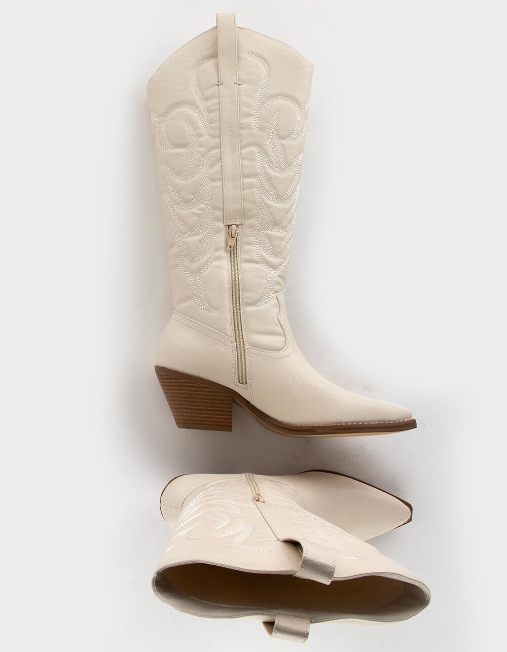 COCONUTS by Matisse Dixie Womens Tall Western Boots - WHITE Product Image