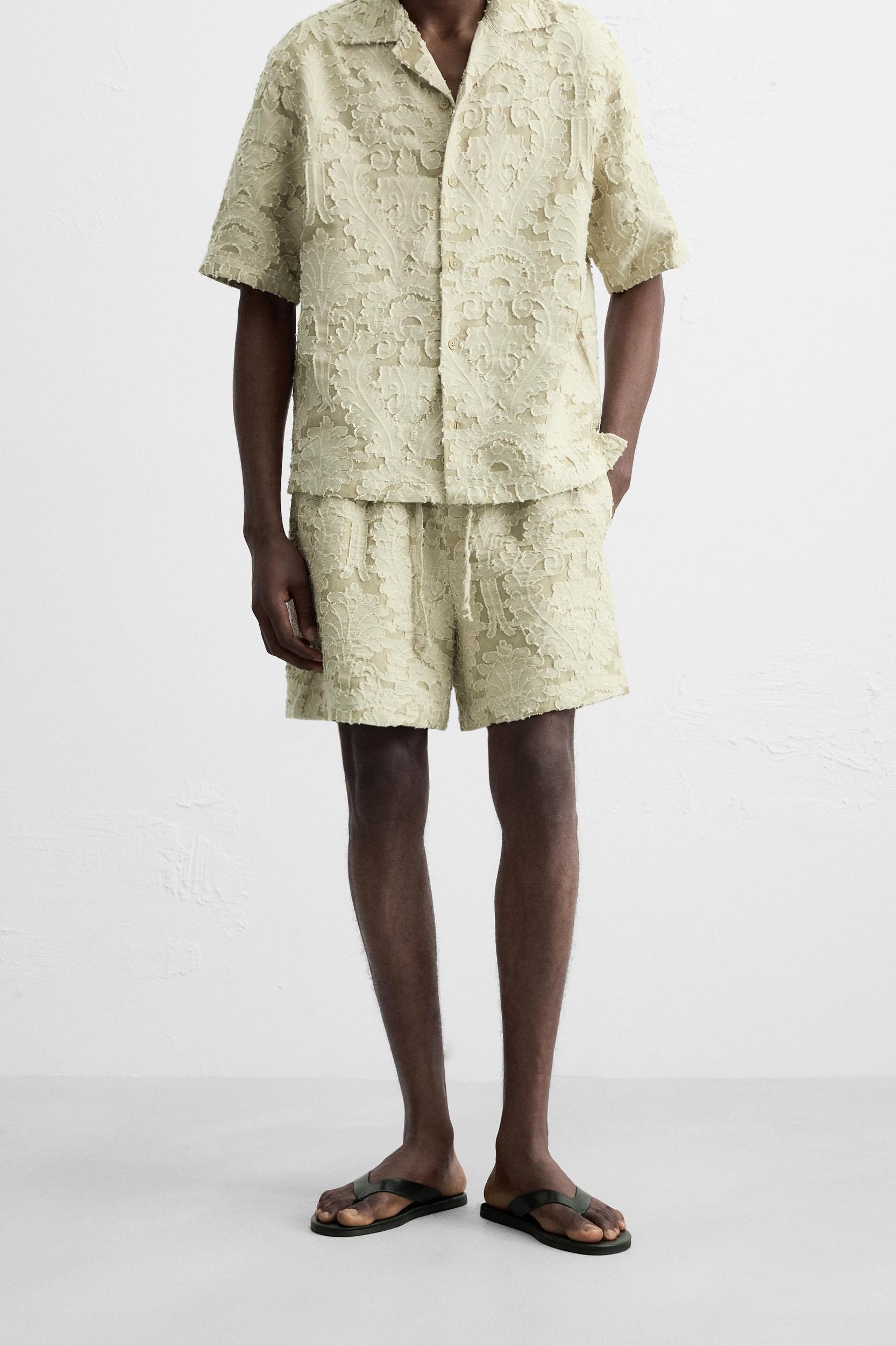 GEOMETRIC JACQUARD SHORTS Product Image