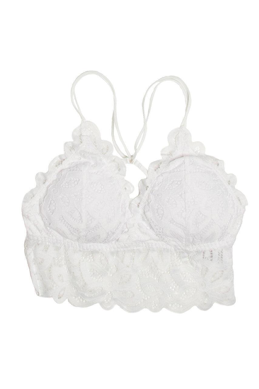 White Lace V Bralette Product Image