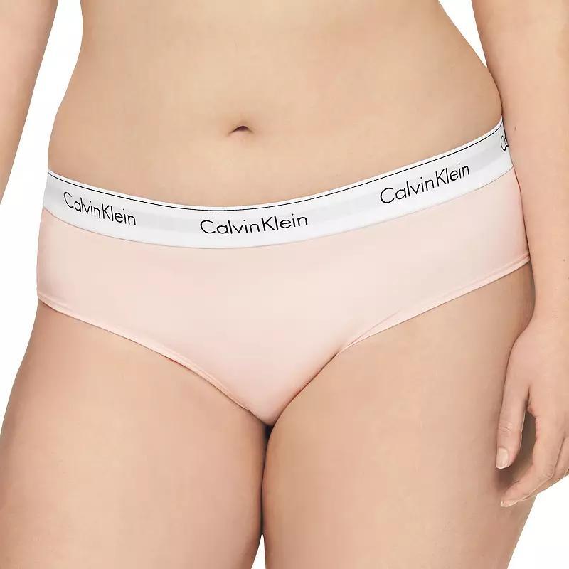 Calvin Klein Womens Icon Cotton Modal Plus Hipster - Pink - 2X Product Image