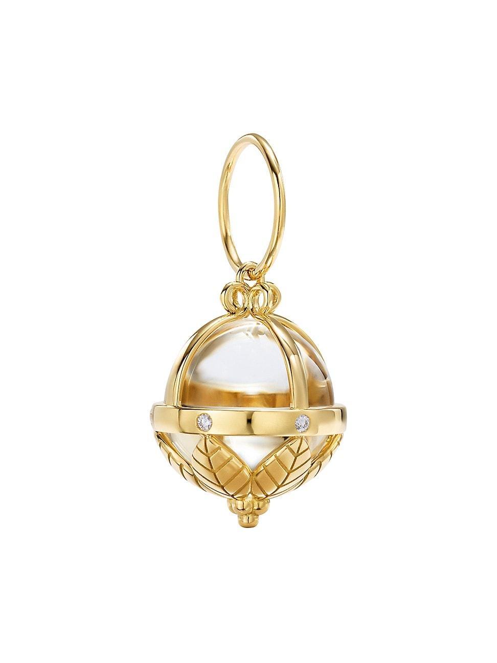 Womens Arcadia 18K Yellow Gold, Crystal & 0.18 TCW Diamond Amulet Product Image