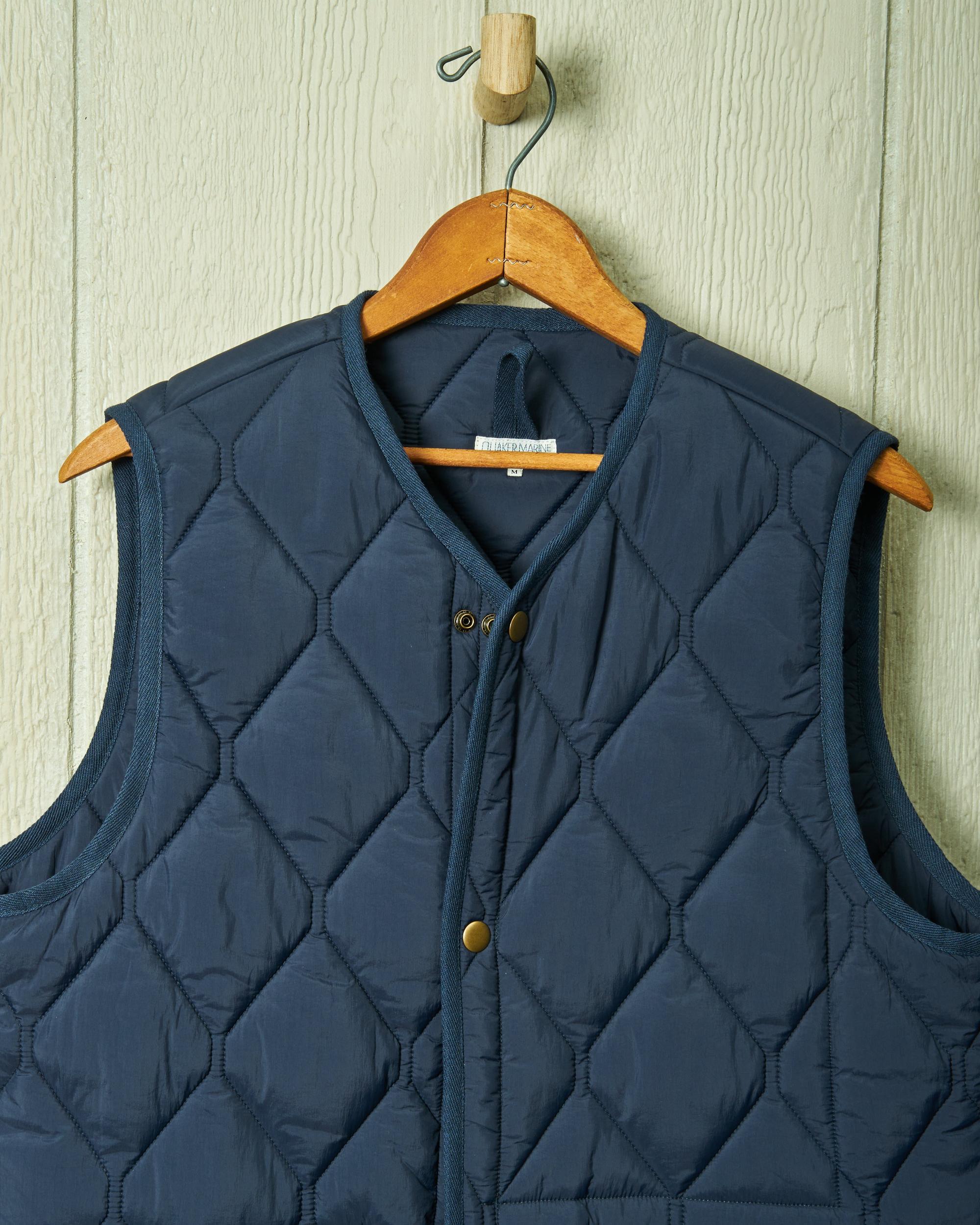 Quilted Vest in Navy Product Image
