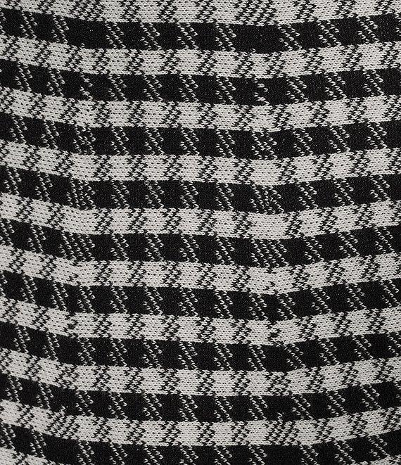 CeCe Gingham Jacquard High Waisted Flared Coordinating Short Skirt Product Image