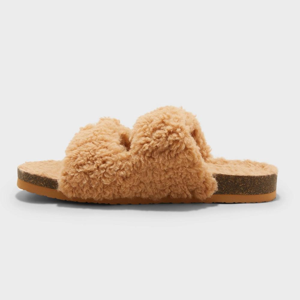 Women's Jane Two Band Buckle Slide Slippers - Auden™ Camel 8 Product Image