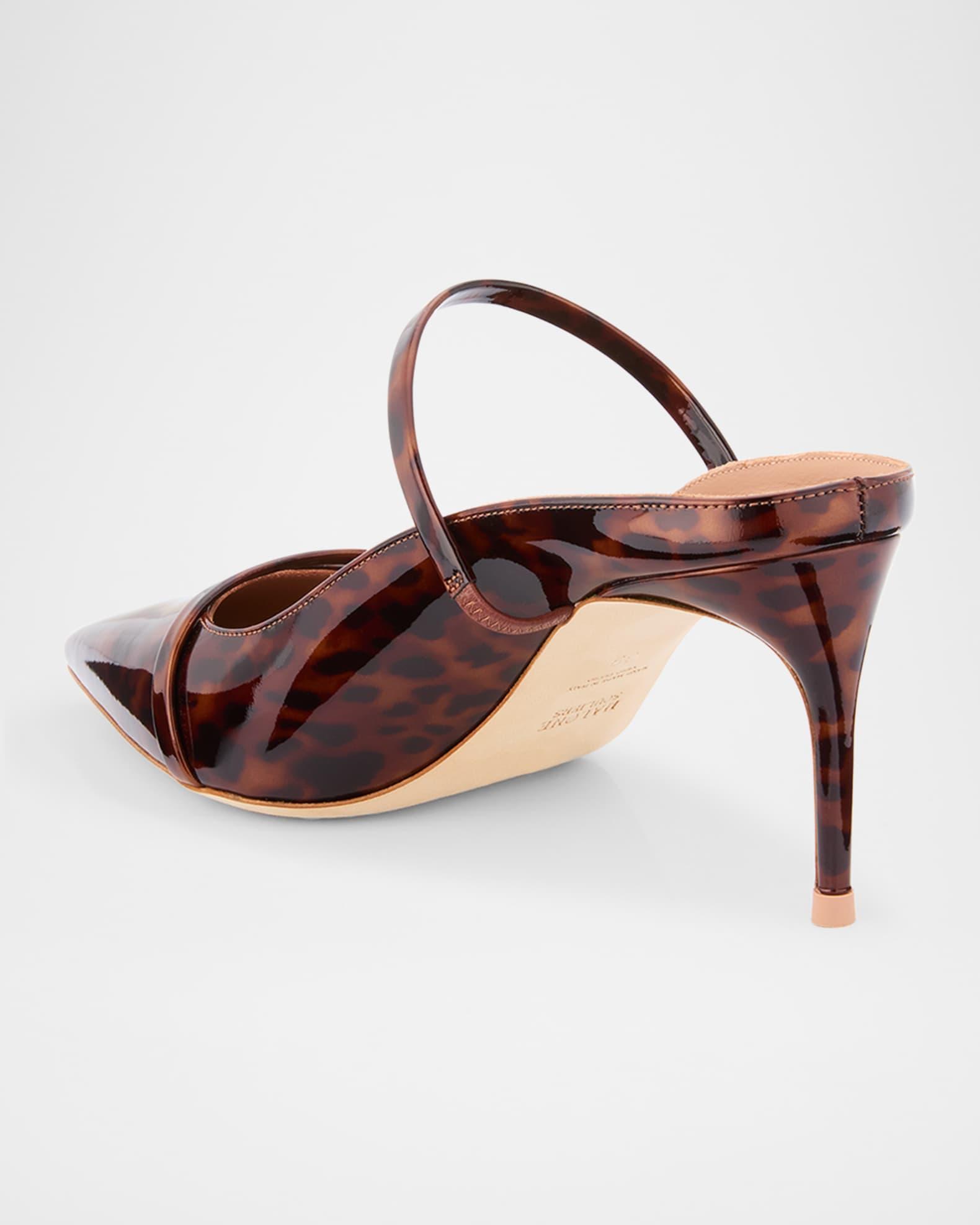 Aurora Leopard Patent Leather Mules Product Image