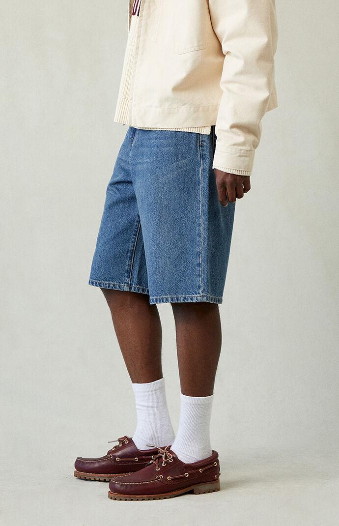 Dark Indigo Extreme Baggy Denim Shorts Product Image