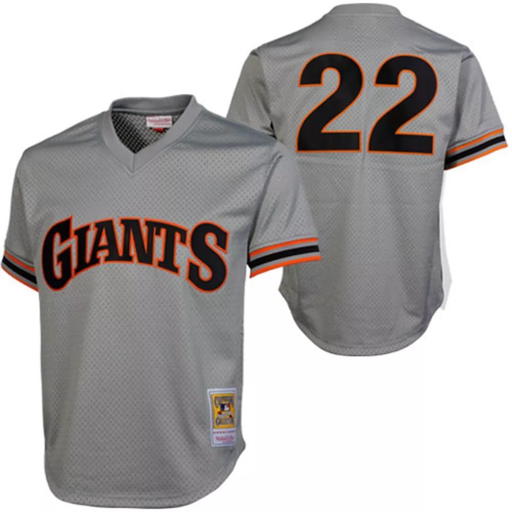 Mitchell & Ness Will Clark San Francisco Giants 1989 Authentic Cooperstown Collection Batting Practice Jersey - Gray, Men's, Size: 2XL, Grey Product Image