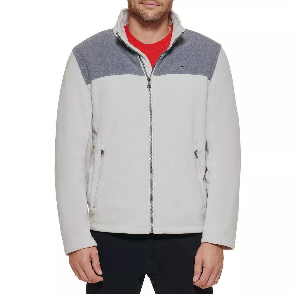 Men's Tommy Hilfiger Fleece Jacket, Size: Small, Black Red Product Image