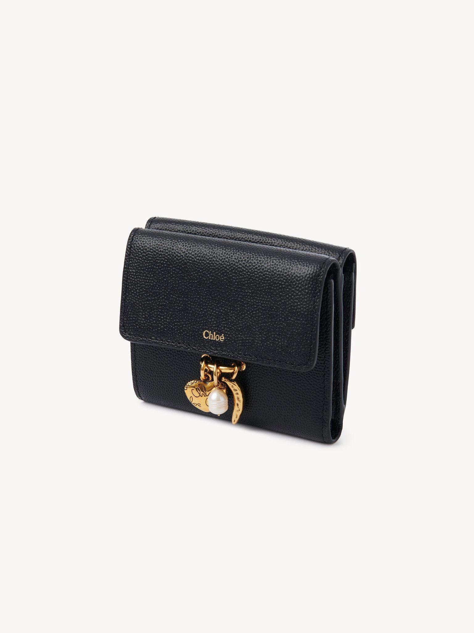 Small Chloé Charms tri-fold wallet in grained leather Product Image