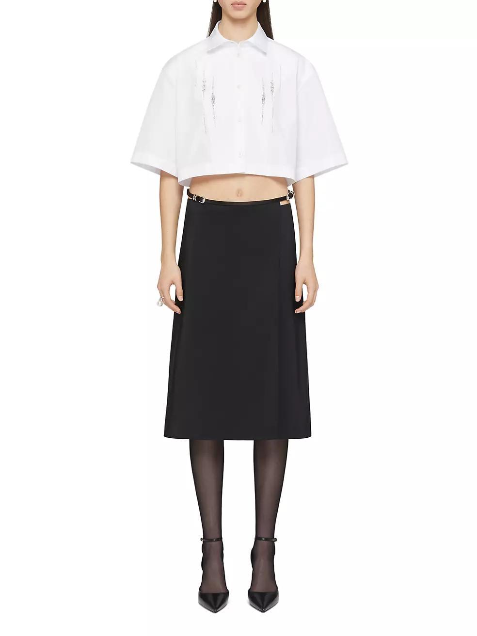 Voyou Wrap Skirt in Cotton Taffetas Product Image