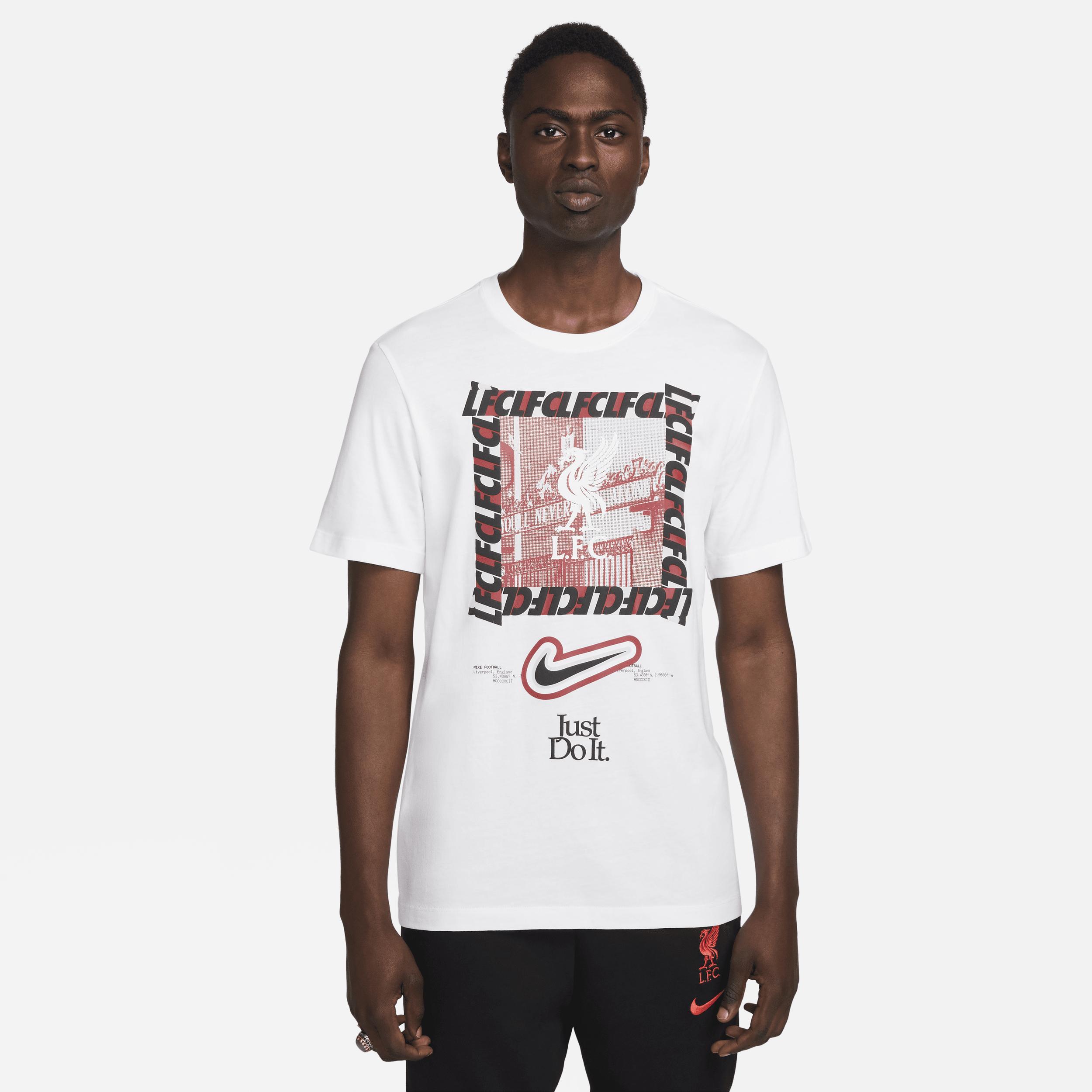 Men's Nike White Liverpool DNA T-Shirt, Size: Medium, Lvp White Product Image