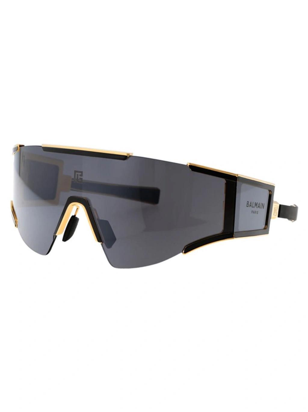 BALMAIN Fleche D-frame Acetate And Gold-tone Sunglasses In 138a Gld - Blk Product Image