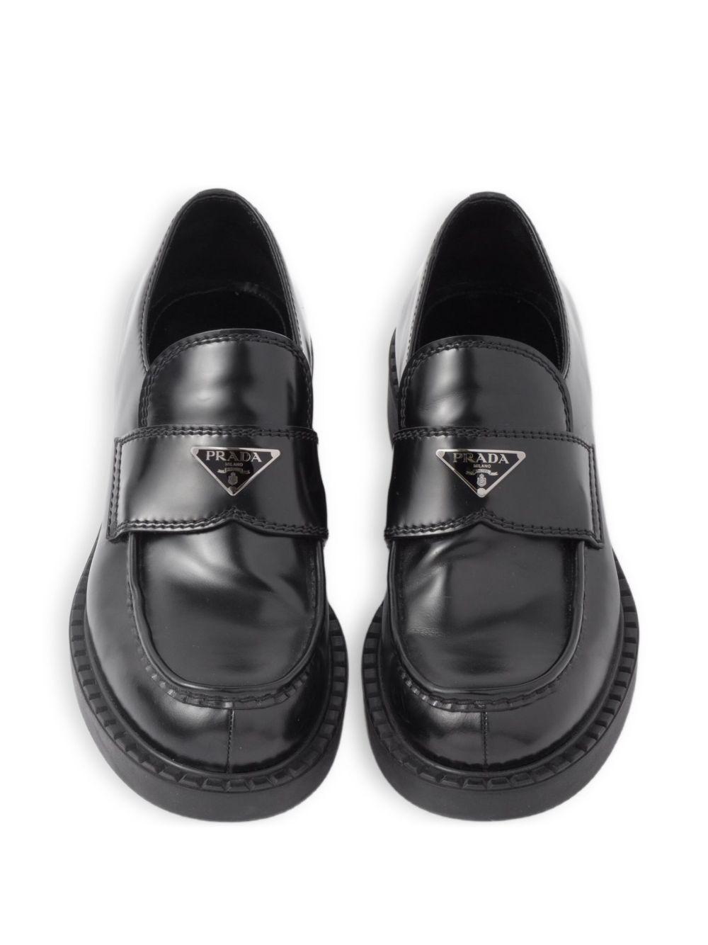 brushed-leather loafers Product Image