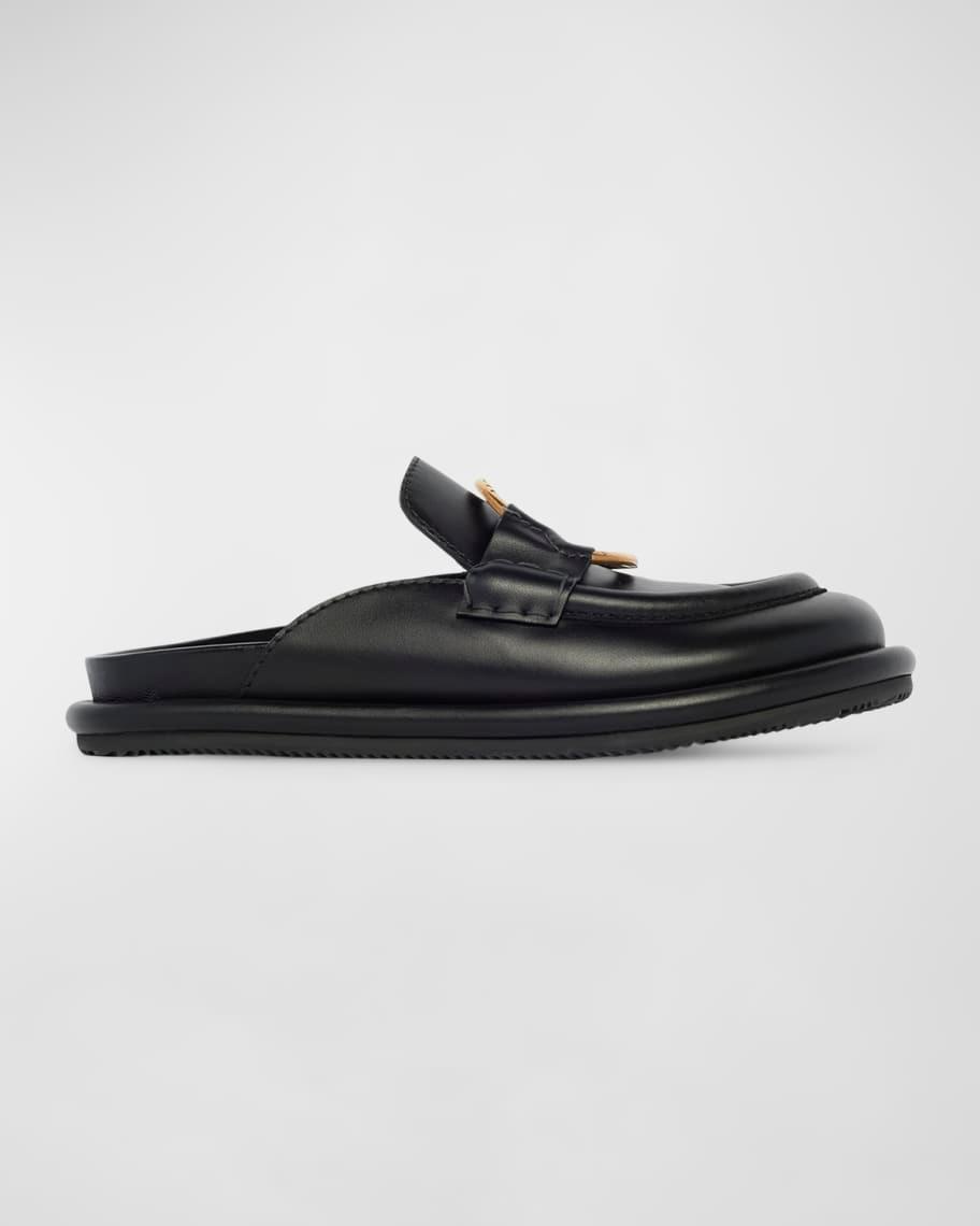 Bell Leather Ring Loafer Mules Product Image