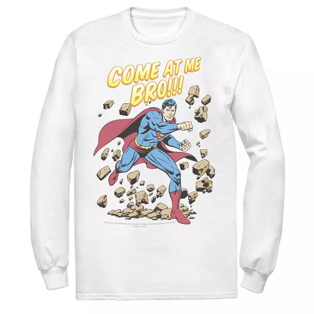 Men's DC Comics Superman Come At Me Bro Text Poster Tee,  Product Image