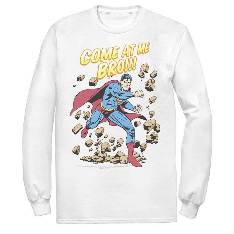 Men's DC Comics Superman Come At Me Bro Text Poster Tee,  Product Image