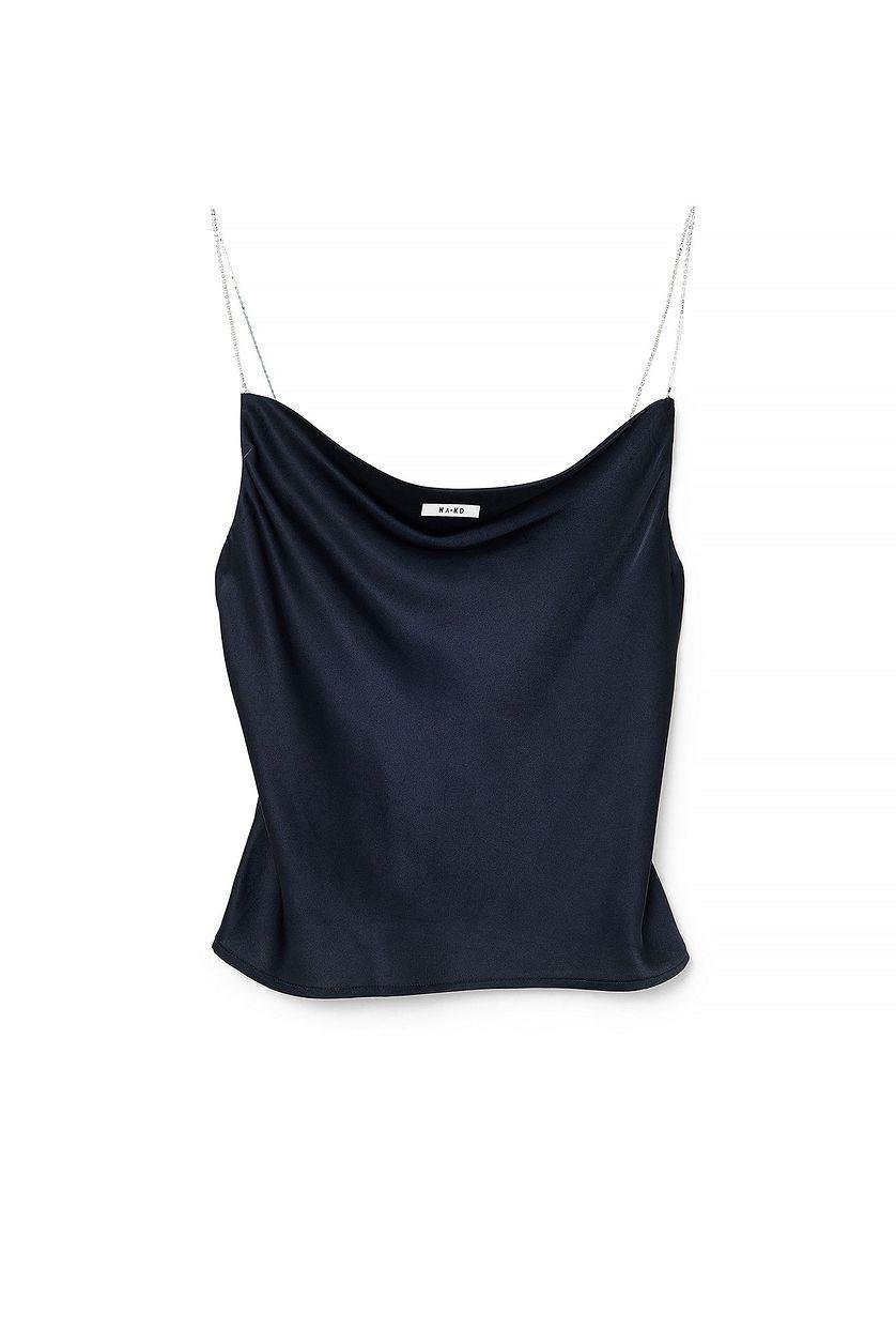 Rhinestone Detail Waterfall Front Singlet Product Image