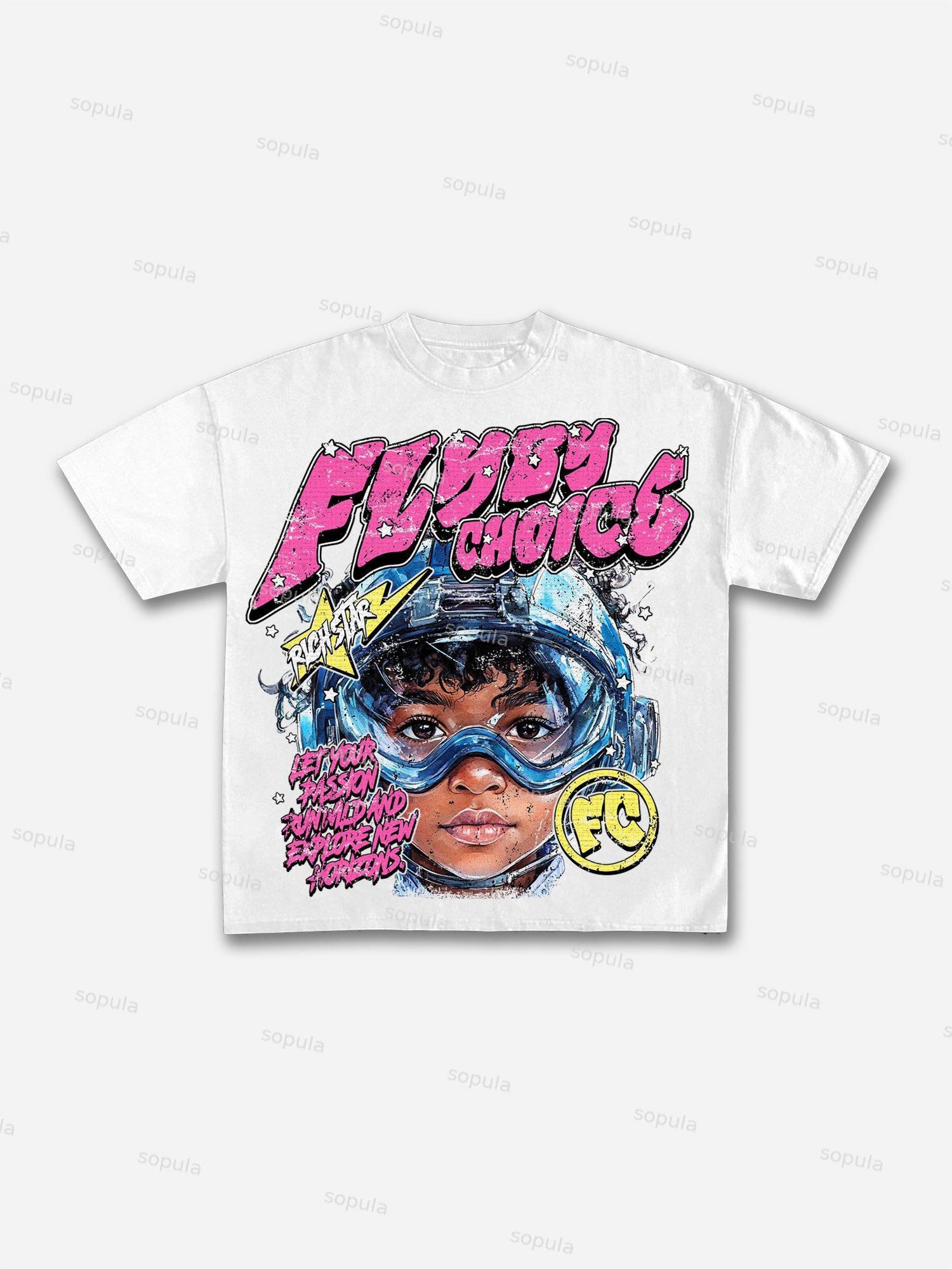 Fly By Choice Graphic Cotton T-shirt Product Image