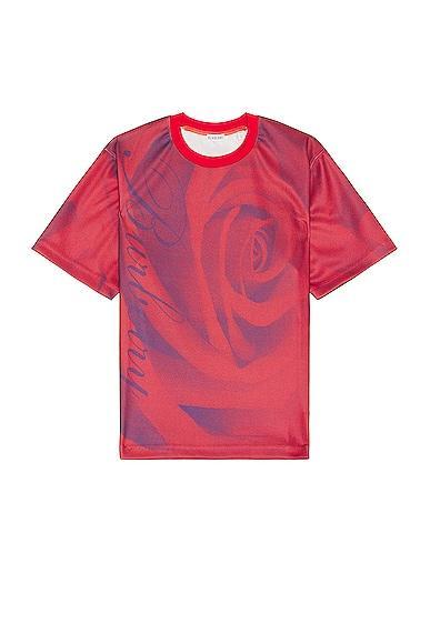 Burberry Football T-shirt in Red Product Image