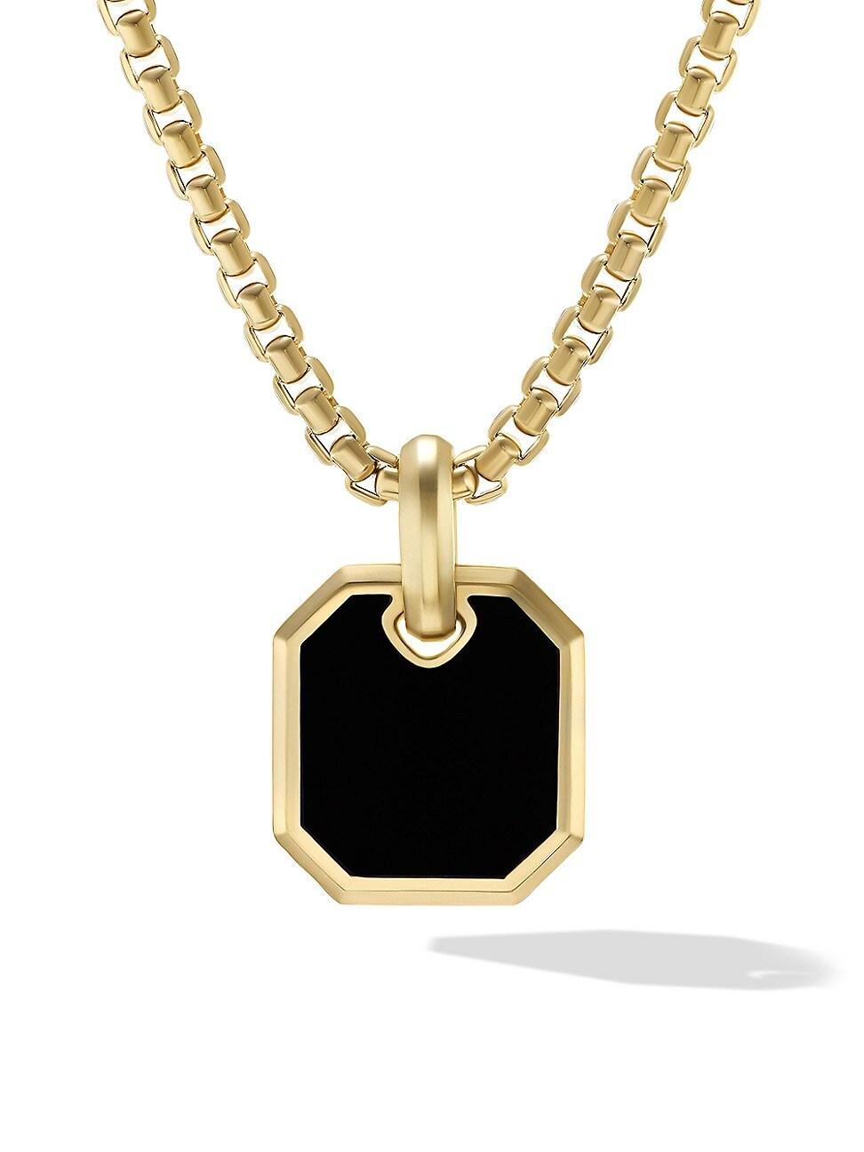 Men's Roman Pendant with Gemstone in 18K Gold Product Image