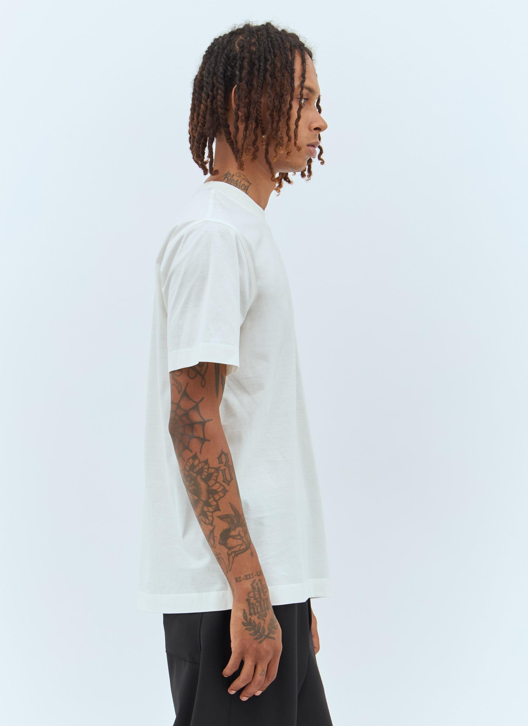 White Embroidered T-Shirt Product Image