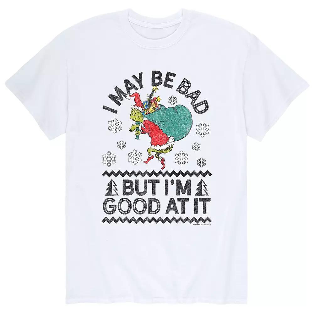 Men's Dr. Seuss The Grinch Bad Good Tee,  Product Image