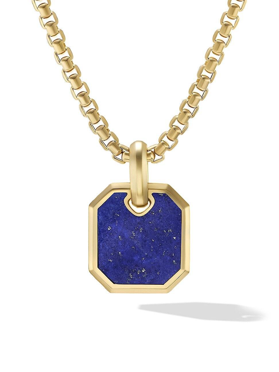 Men's Roman Pendant with Gemstone in 18K Gold Product Image