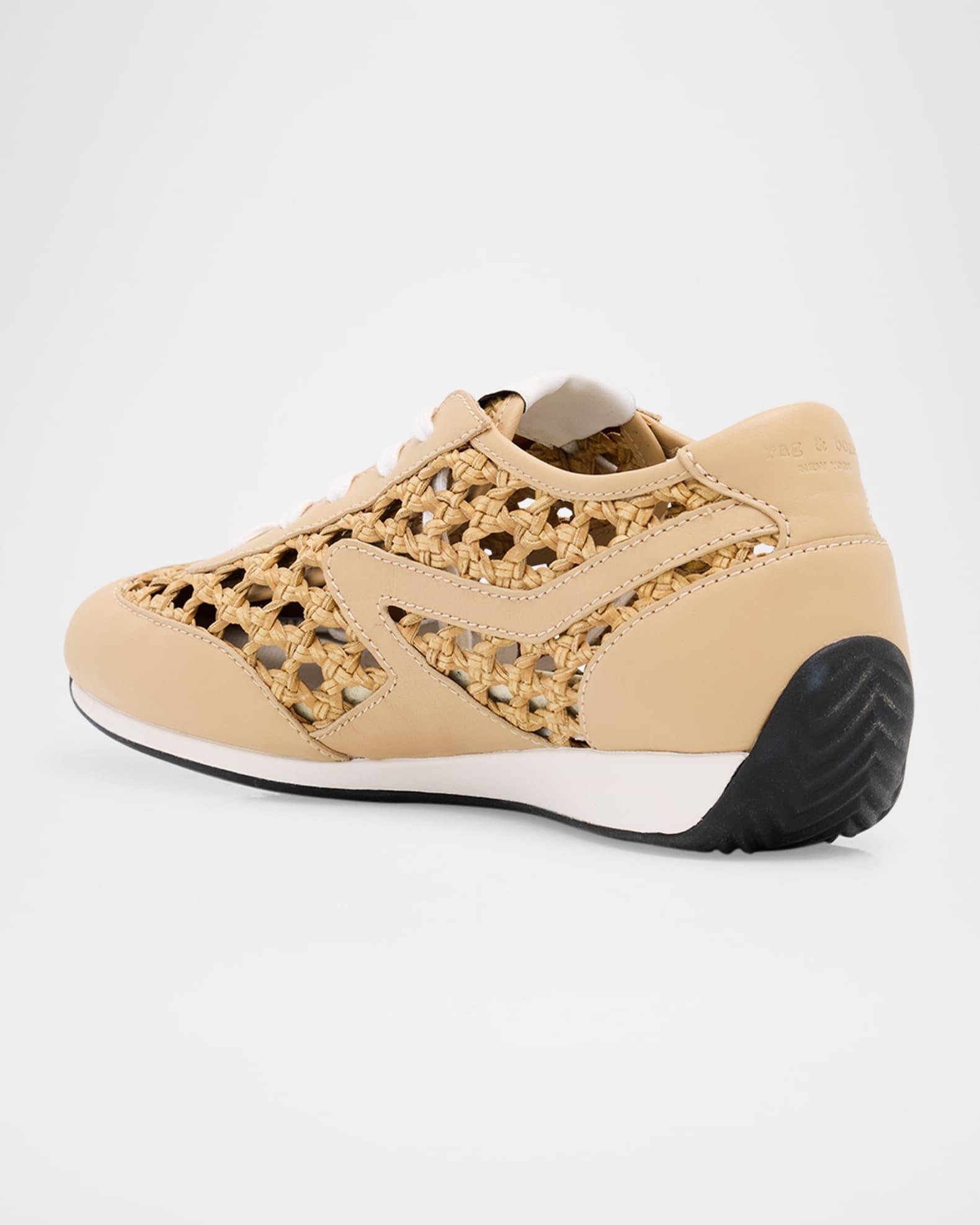 Retro Runner Slim Raffia Sneakers Product Image