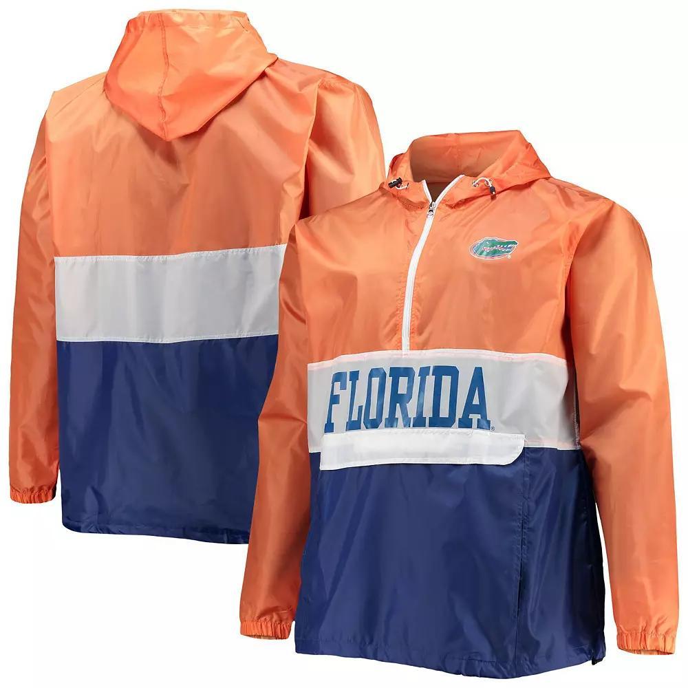 Men's Royal/White Florida Gators Big & Tall Water-Resistant Half-Zip Hoodie, Size: XLT, Blue Product Image