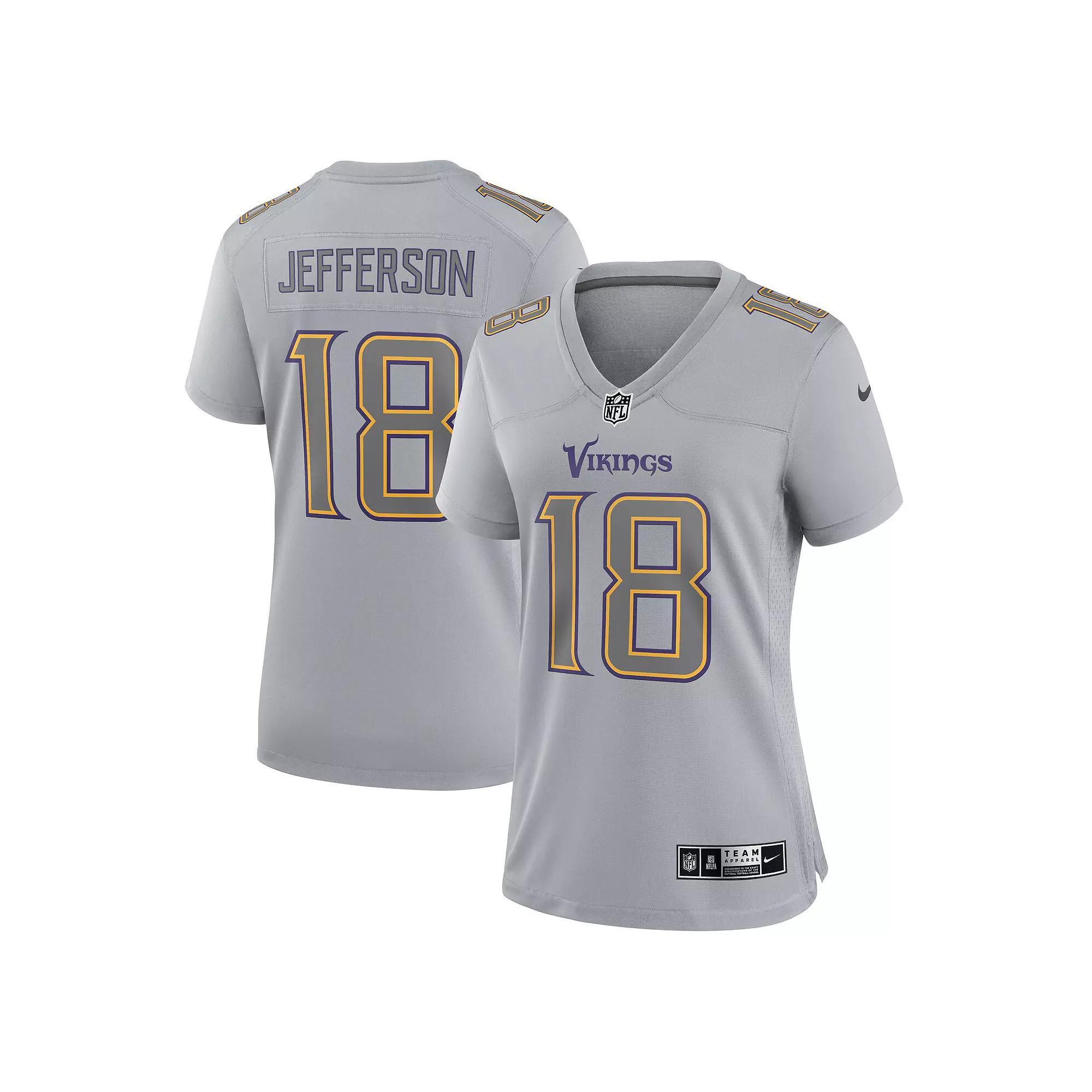Women's Nike Justin Jefferson Gray Minnesota Vikings Atmosphere Fashion Game Jersey,  Product Image