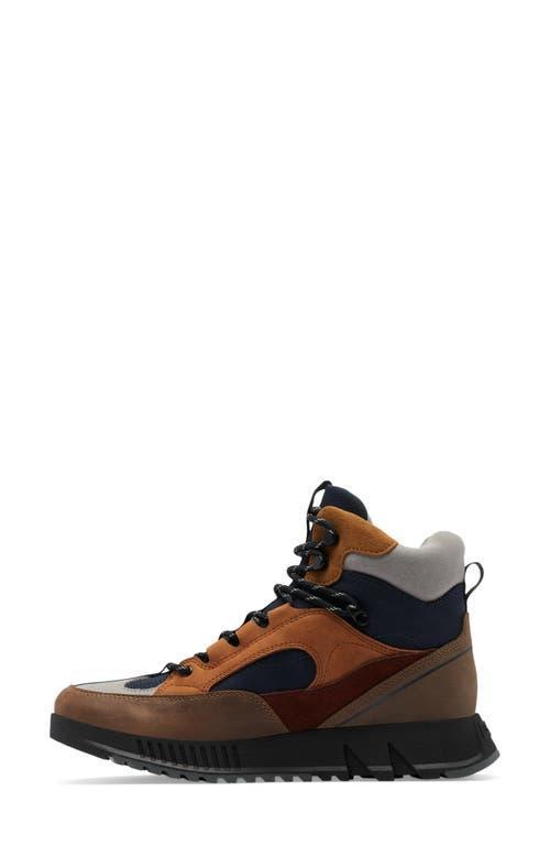 SOREL Mac Hill Lite Trace Waterproof Leather & Canvas Boot In Abyss/umber Product Image