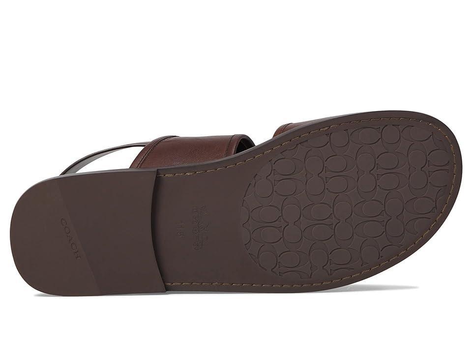 COACH Leather Two Strap Sandal Men's Shoes Product Image