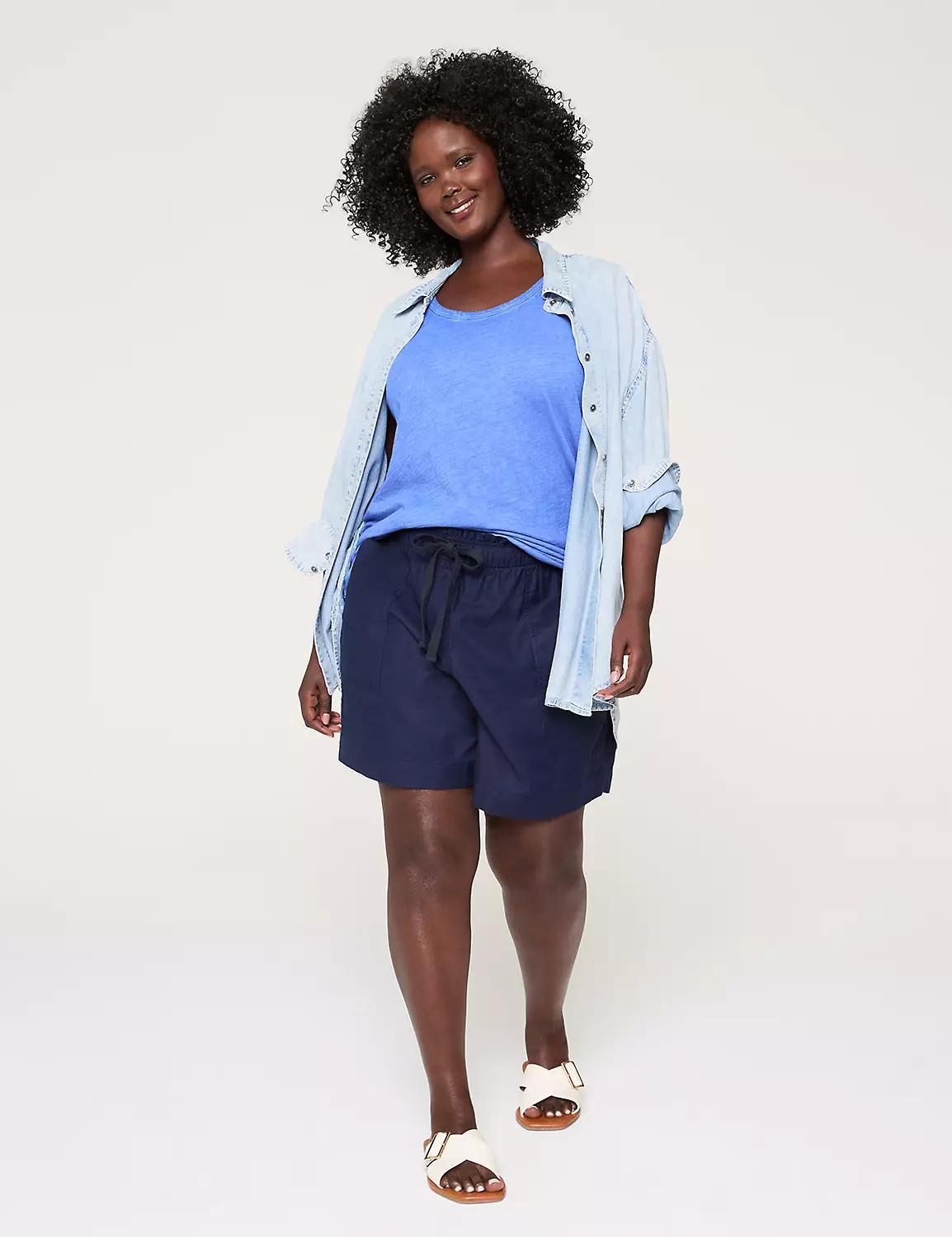 Scoop-Neck Side-Ruched Tank Product Image