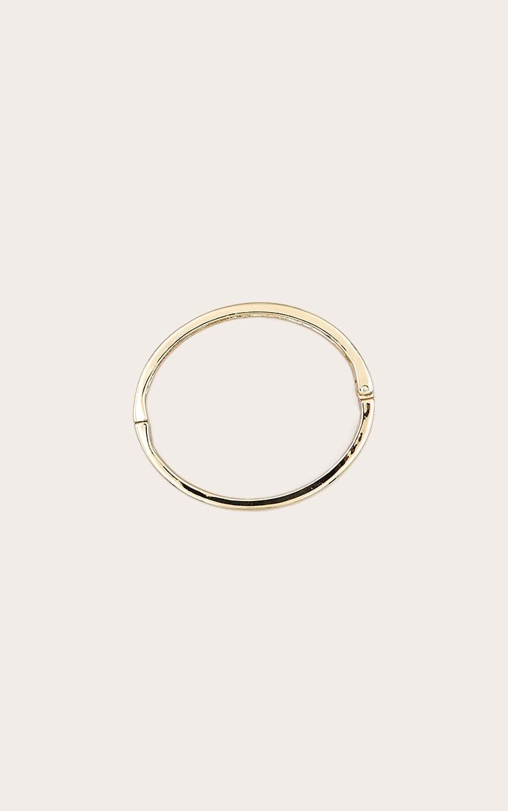 Gold Chunky Clasp Bangle Product Image